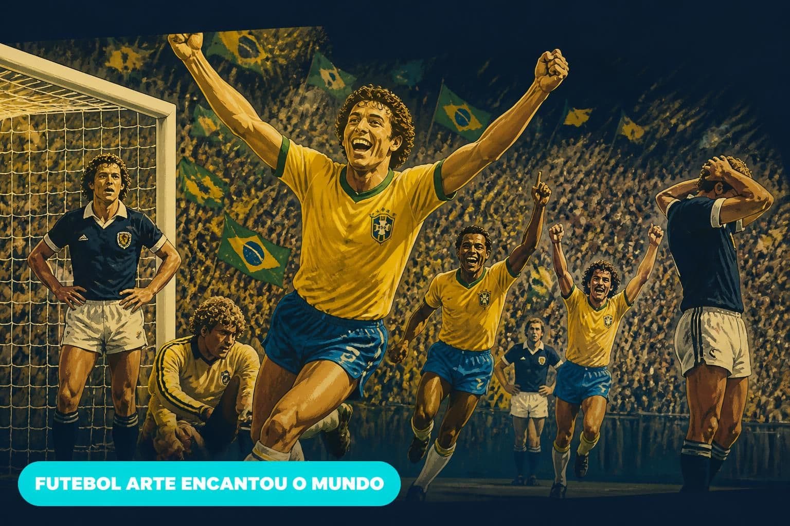 Brasil de 1982 encanta Escócia na Copa do Mundo