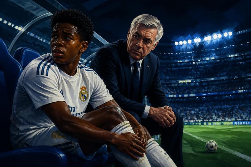 Endrick desfalca Real Madrid contra Málaga por lesão
