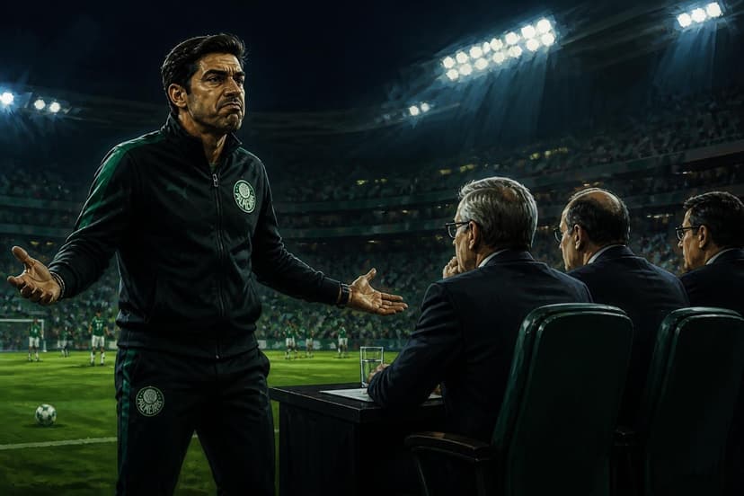 Abel Ferreira suspenso por 2 jogos no STJD por chute em microfone