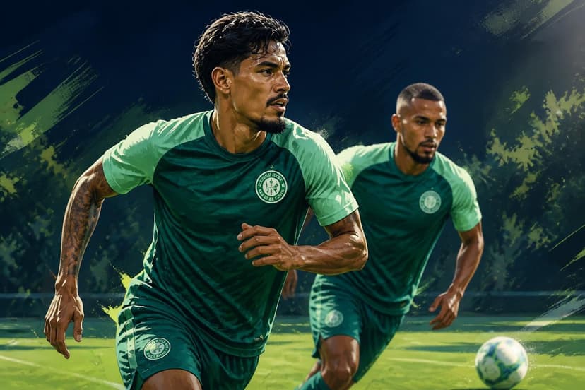 Barboza e Gustavo Gómez trabalham no campo no Palmeiras