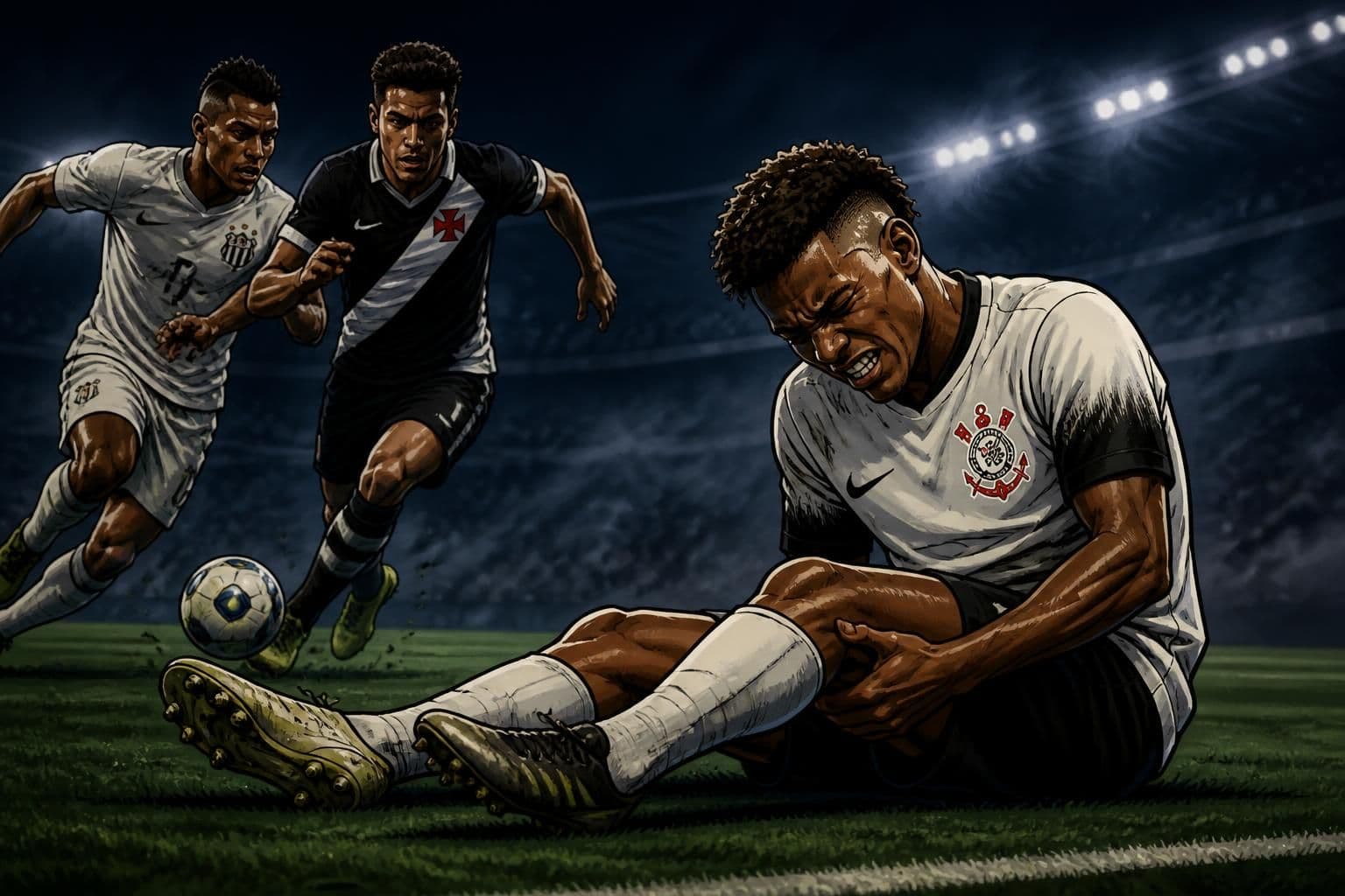 Corinthians e Santos lideram ranking de lesões no Brasileirão