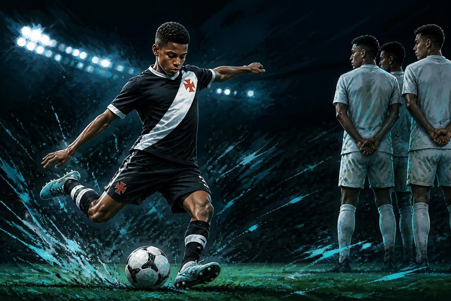 Ariel Richard faz golaço de falta pelo Vasco Sub-17