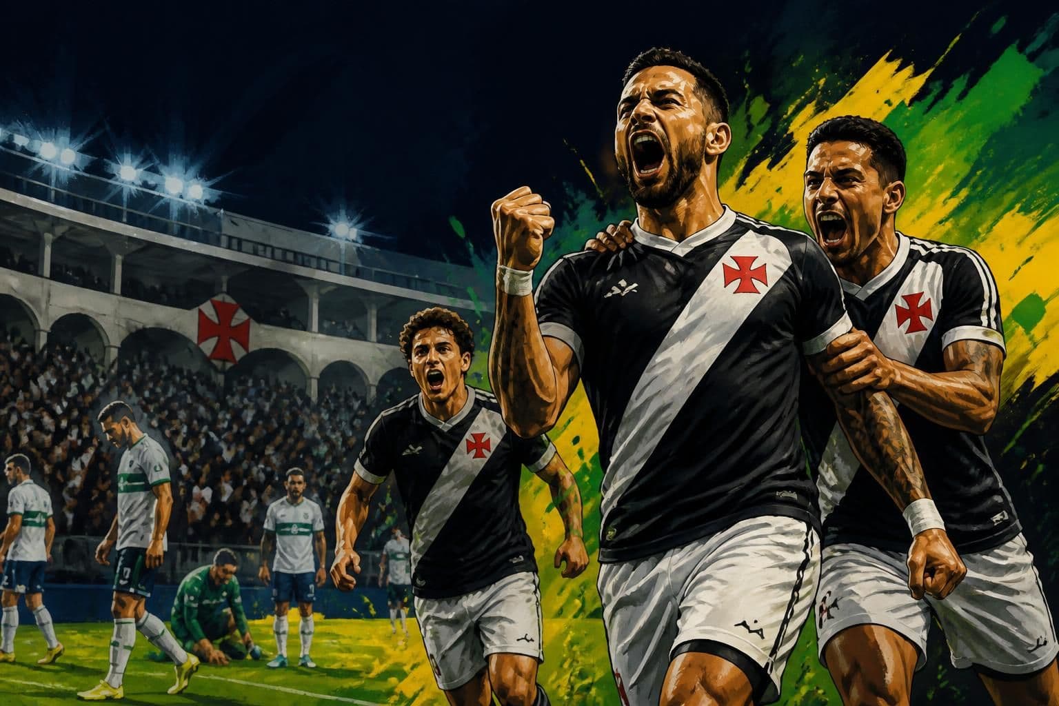 Vasco goleia Coritiba por 5 a 0 e sai do Z4