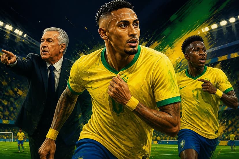 Ancelotti testa Raphinha como centroavante na Seleção