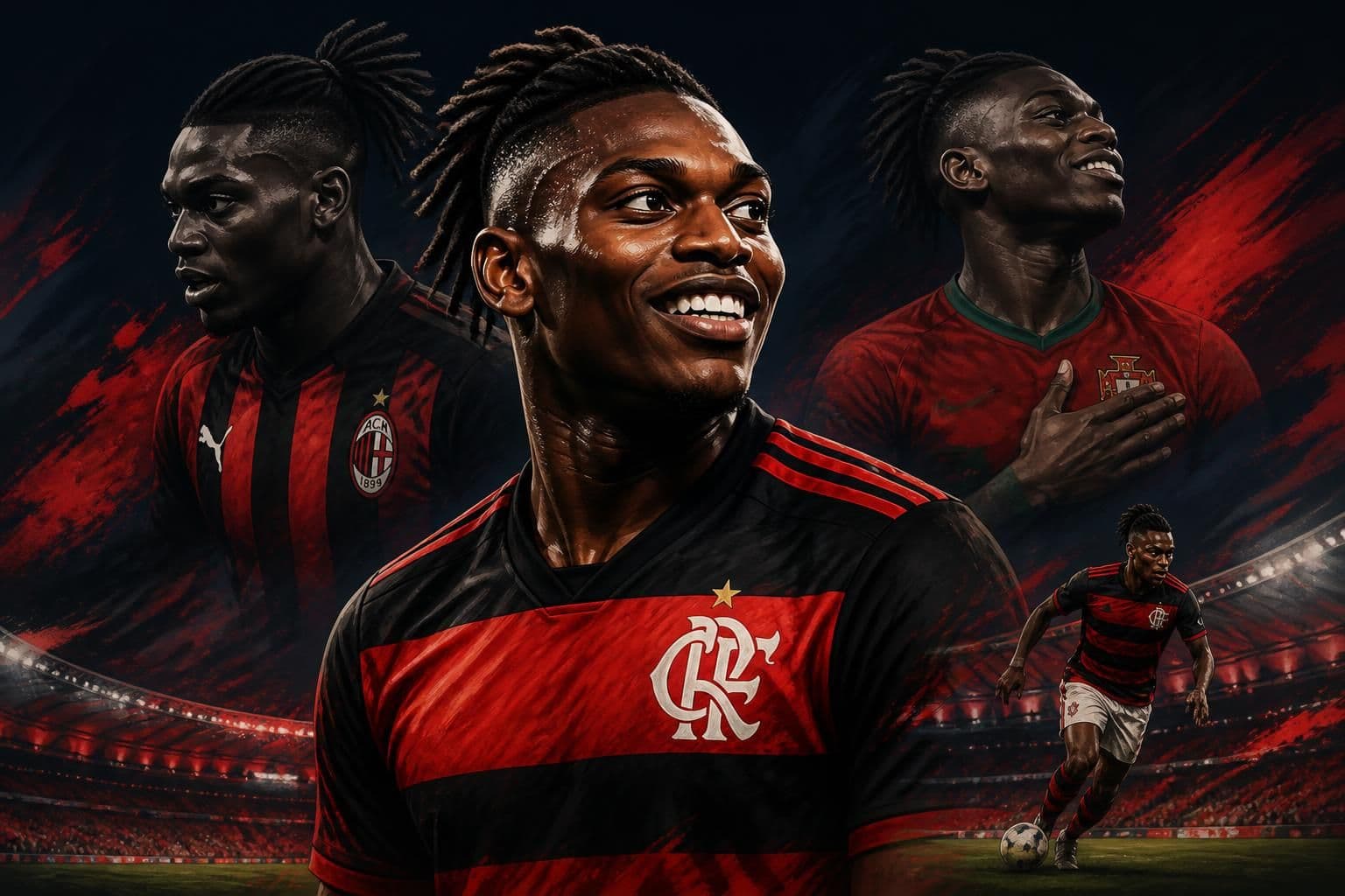 Rafael Leão revela desejo de jogar no Flamengo