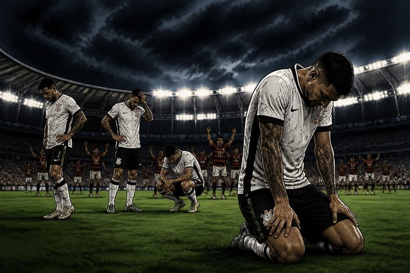 Corinthians cai e vive crise no Brasileirão após derrota para o Flamengo