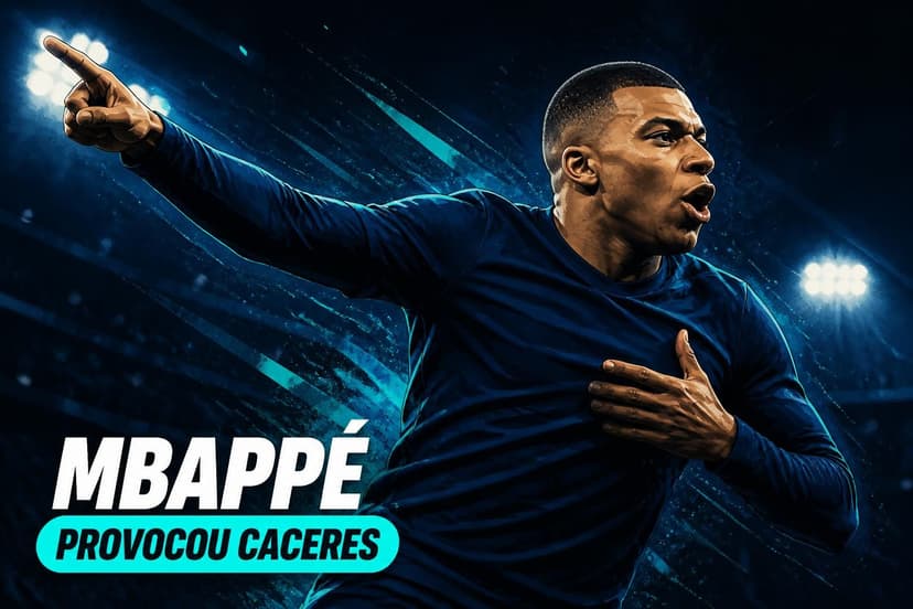 Mbappé provoca Juan Cáceres antes de gol pela França na Copa