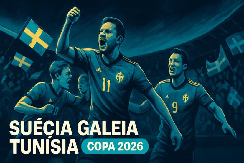 Suécia goleia Tunísia por 5x1 e lidera grupo da Copa 2026