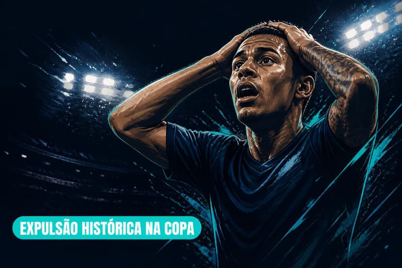 Almirón é expulso pela 'Regra Vini Jr' na Copa