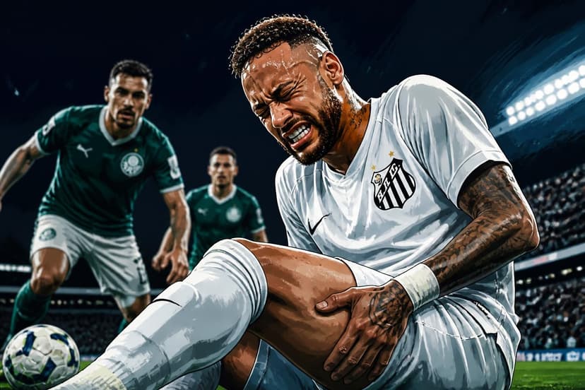 Neymar lesão reto femoral Santos Palmeiras Copa do Brasil