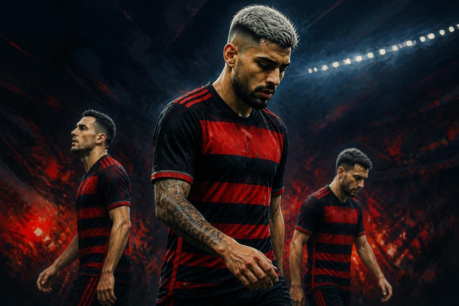 Jogadores do Flamengo lamentam lesão de Arrascaeta