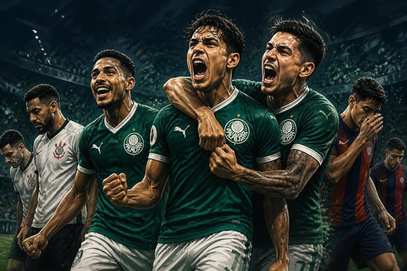 Palmeiras vence Cerro Porteño e provoca Corinthians