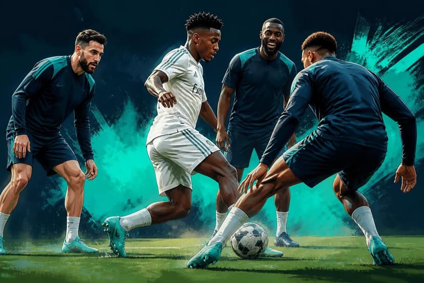 Vini Jr. dá caneta em Alexander-Arnold no treino do Real Madrid