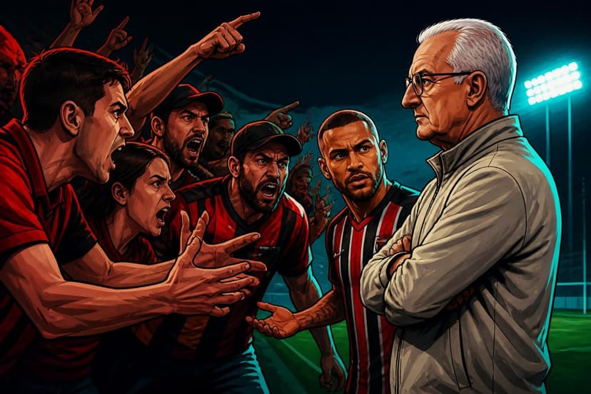 Torcida do São Paulo se reúne com Dorival após derrota
