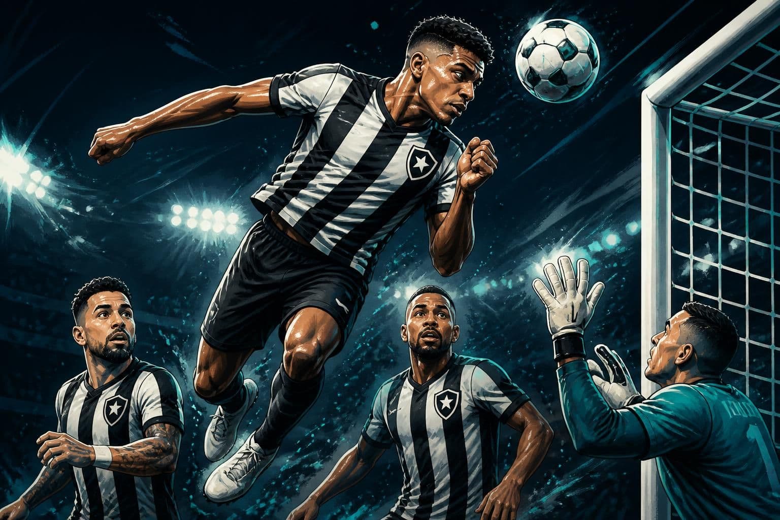 Vitinho garante empate do Botafogo e reforça cabeceio
