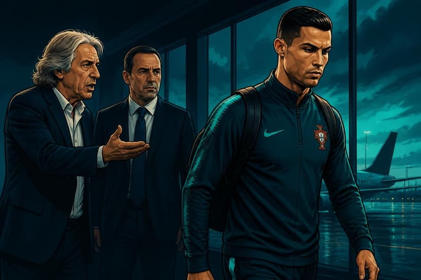Cristiano Ronaldo ignora apelo de Jorge Jesus em aeroporto