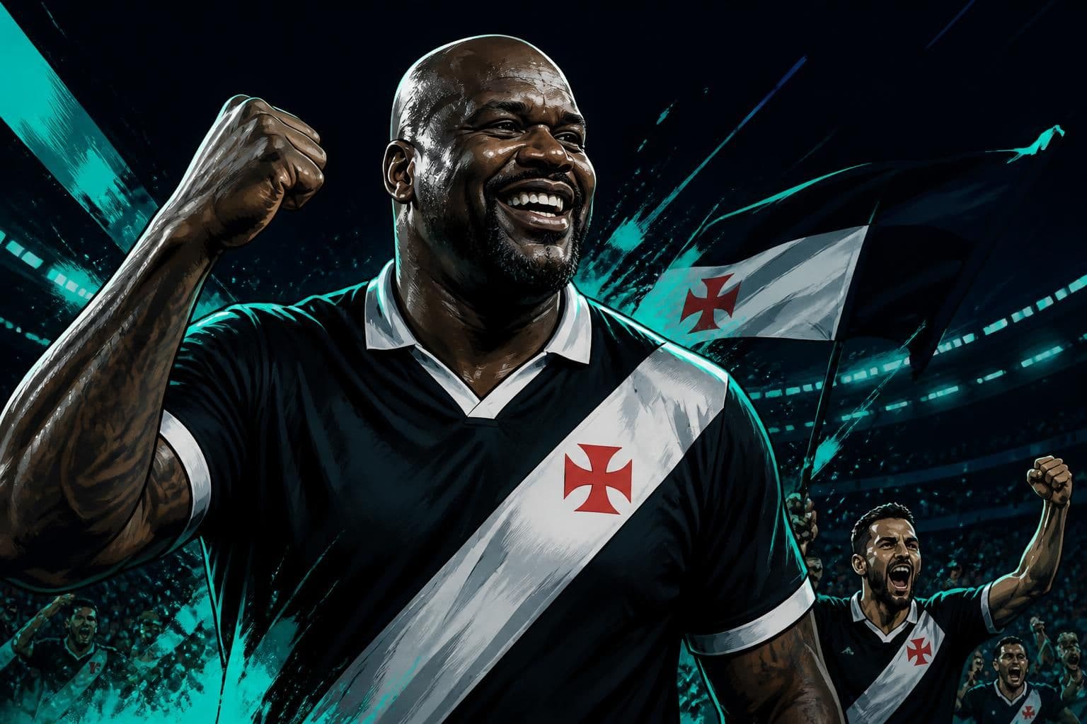 Shaquille O'Neal é novo rosto de patrocinador do Vasco