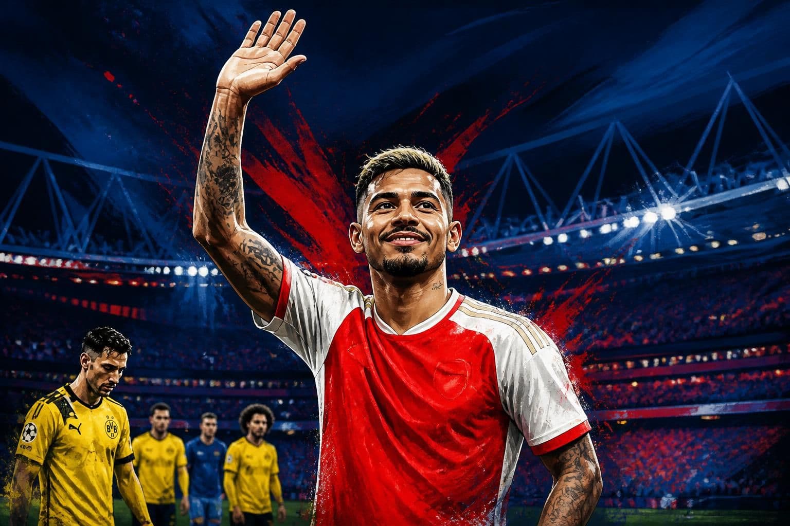 Bruno Guimarães é apresentado ao Arsenal no Emirates