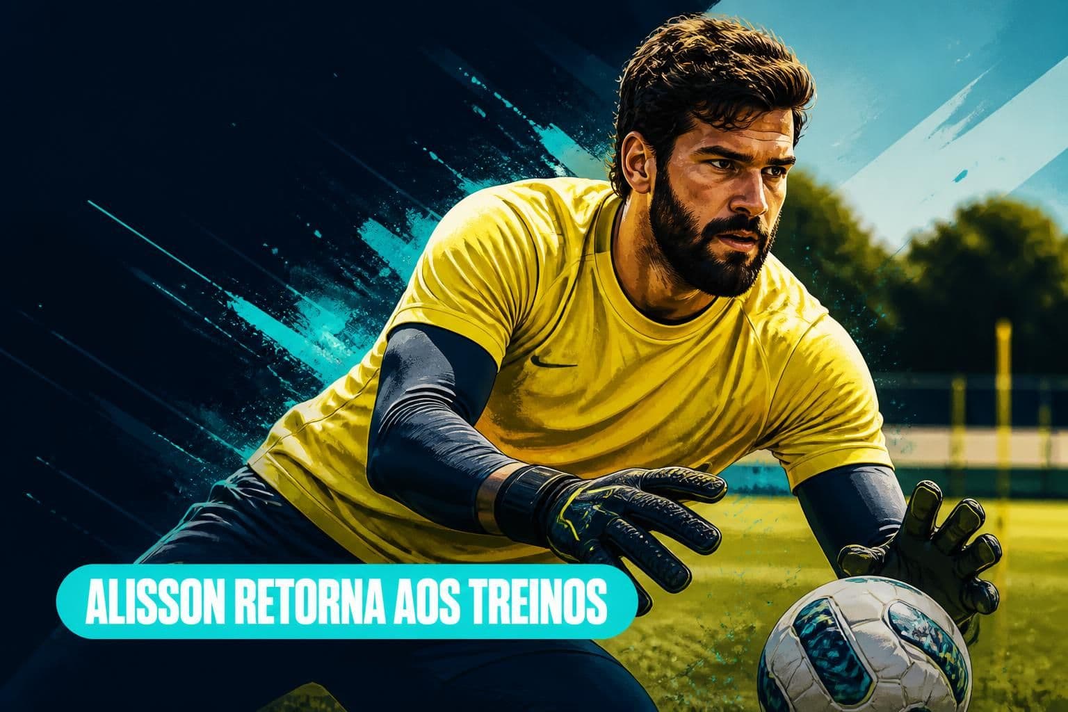 Alisson retorna ao treino da Seleção Brasileira