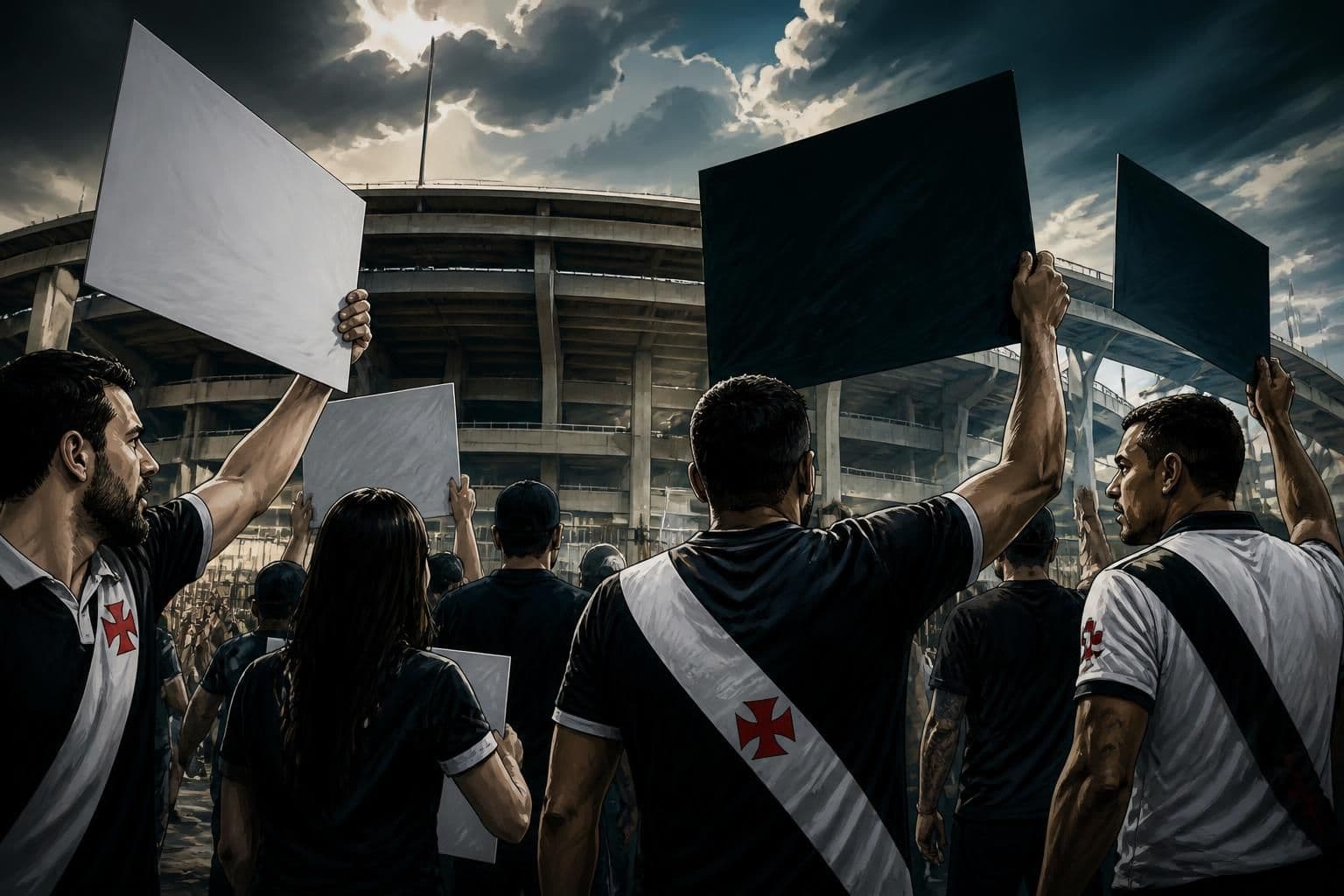 Torcida do Vasco protesta no Maracanã por jogos