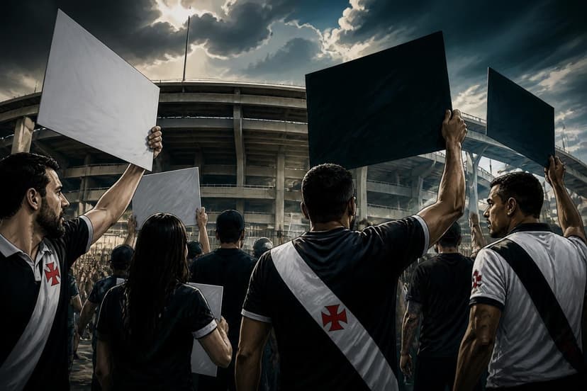 Torcida do Vasco protesta no Maracanã por jogos