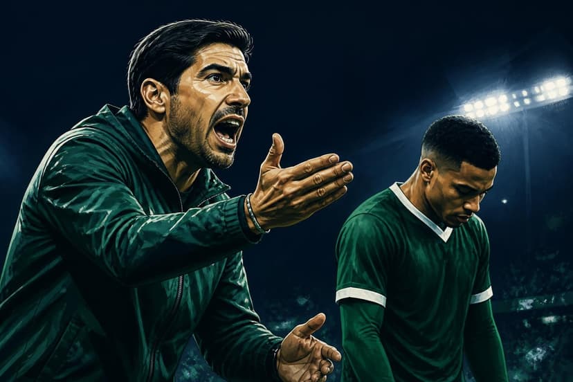 Abel Ferreira cobra Vitor Roque por baixo produção no Palmeiras