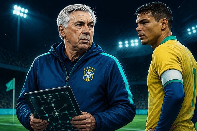 Ancelotti defende renovação da Seleção após crítica de Thiago Silva