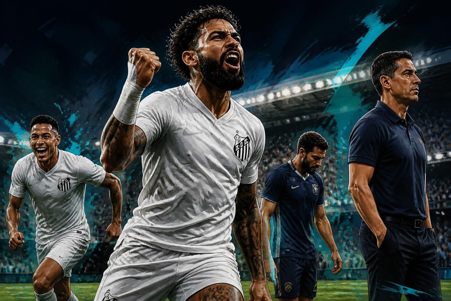 Gabigol e Rony decidem vitória do Santos sobre o Remo