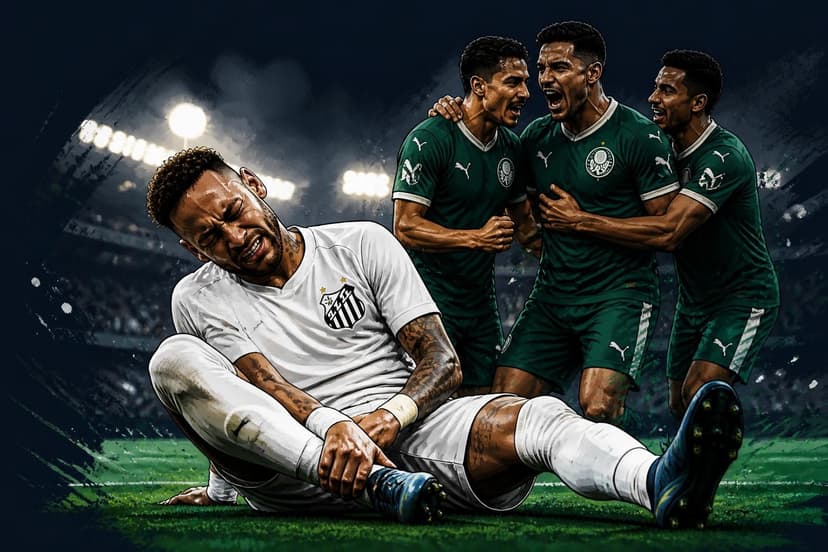 Neymar cita gramado da Vila Belmiro após lesão no empate com Palmeiras
