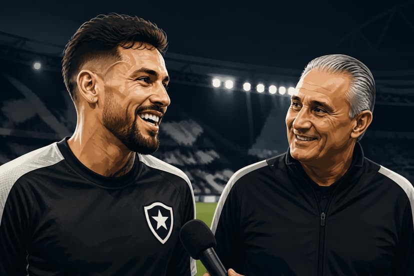 Alex Telles celebra chegada de Tite ao Botafogo