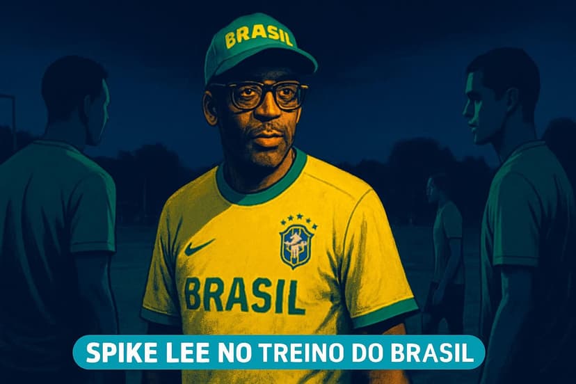 Spike Lee visita treino da Seleção Brasileira em NJ e confessa torcida