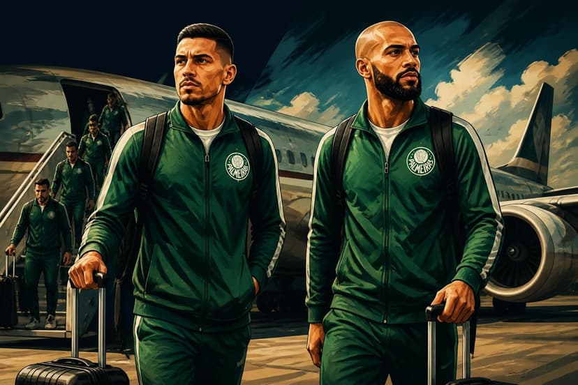 Palmeiras chega a Cuiabá para decisão contra o Fortaleza