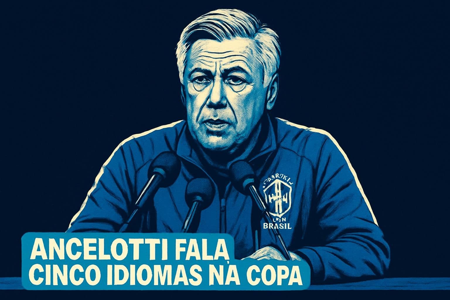 Ancelotti brilha em 5 idiomas na primeira coletiva de Copa do Mundo 2026