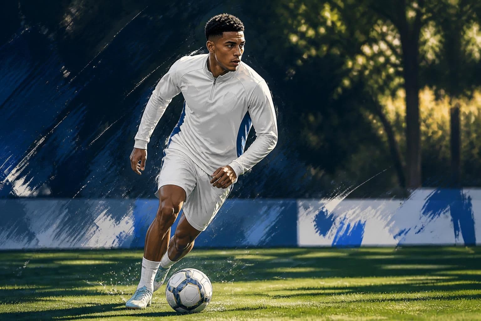 Rodrygo volta a treinar com bola no Real Madrid