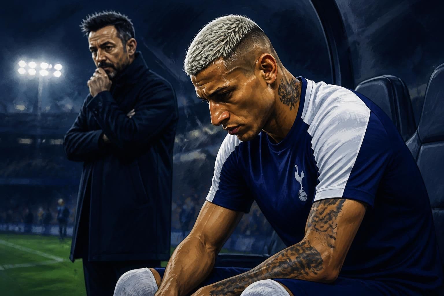 De Zerbi exclui Richarlison do time do Tottenham contra o Liverpool