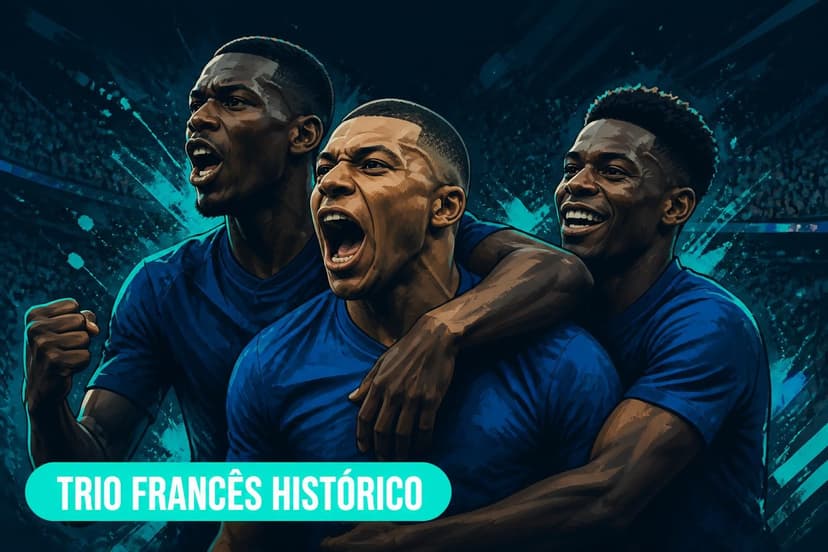 Trio francês iguala recorde de Ronaldo e Rivaldo