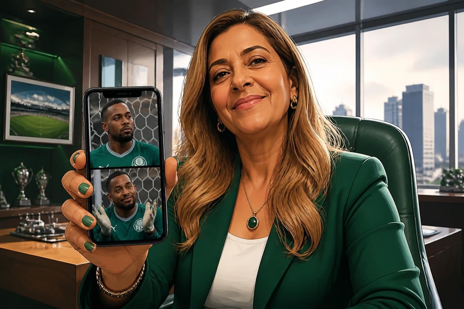 Leila Pereira zomba de torcedores após classificação do Palmeiras