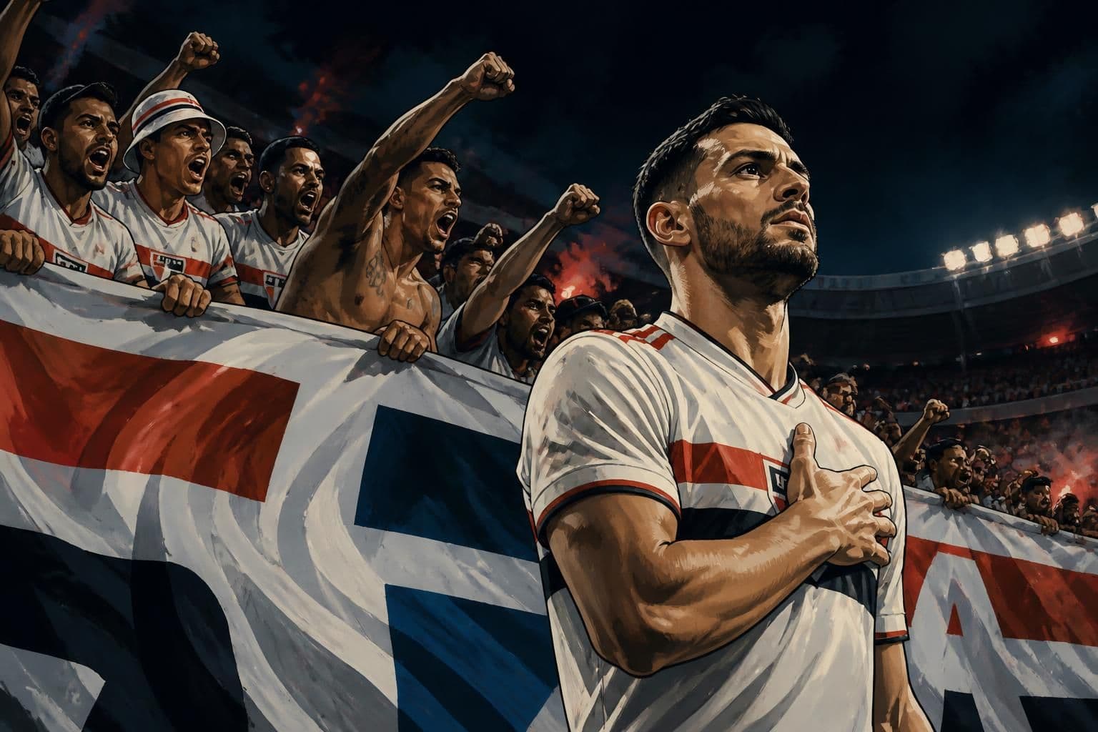 Independente protesta em jogo do São Paulo contra o Inter