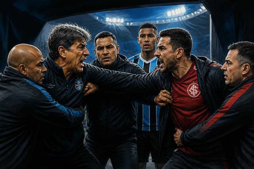 Confusão no Gre-Nal: Grêmio elimina Inter e comissão se envolve em briga