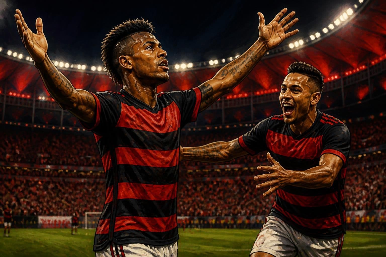 Bruno Henrique elogia Joaquín Freitas após gol contra o Corinthians