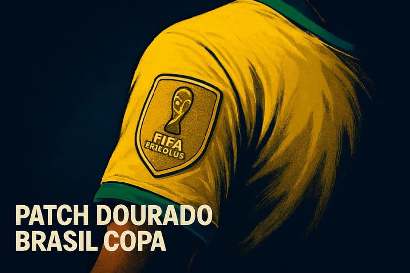 Brasil estreia patch dourado na estreia contra o Marrocos