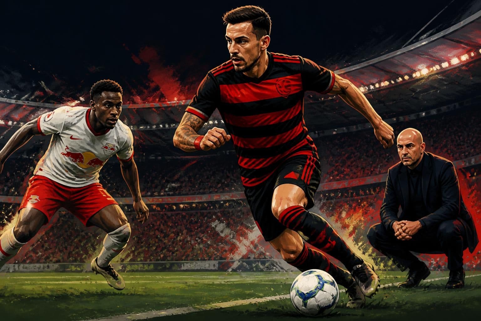 Saúl busca espaço no Flamengo contra Bragantino
