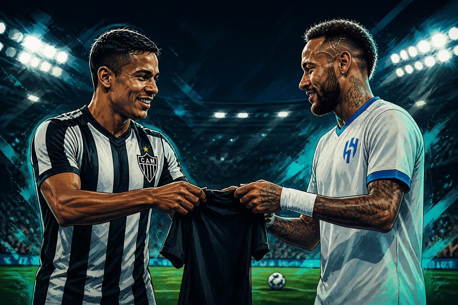 Victor Hugo dá camisa ao Neymar e manda recado após jogo