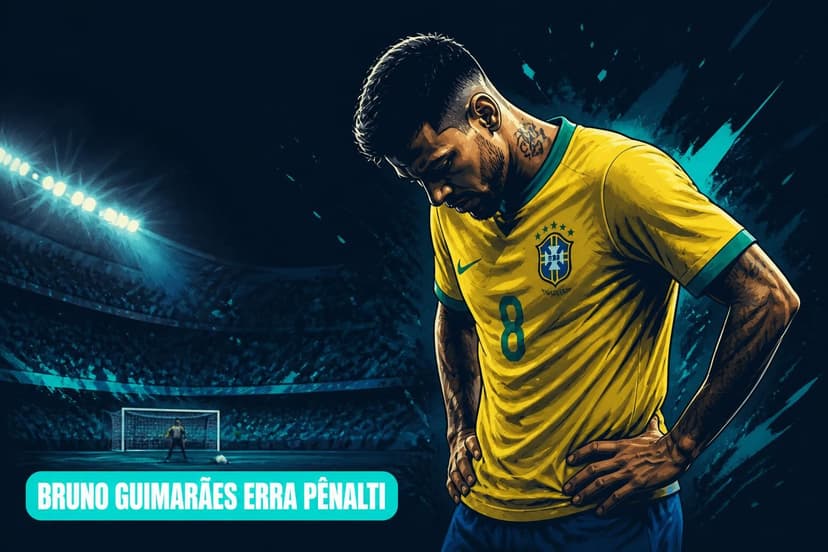 Bruno Guimarães desperdiça pênalti contra a Noruega na Copa do Mundo