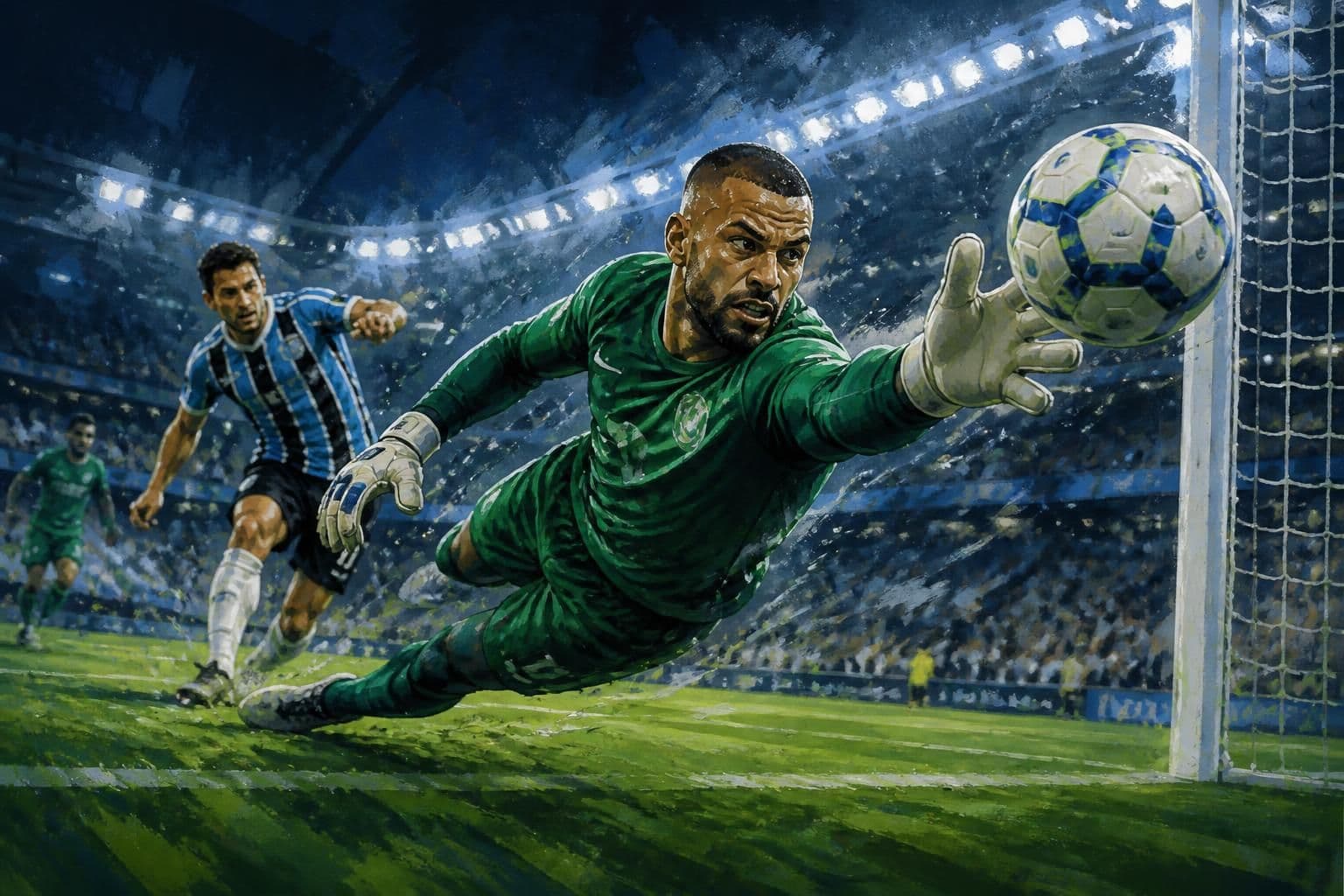 Palmeiras empata com Grêmio e Weverton brilha