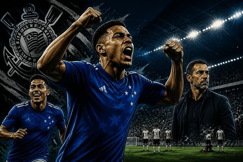 Cruzeiro vence Corinthians na Arena e encosta no G-5