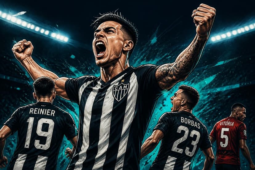 Atlético-MG vence Vitória por 2 a 1 com gols de Borbas e Reinier